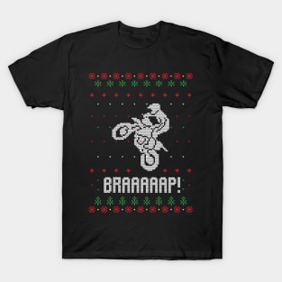 Merry Christmas Motorcross Xmas Gift Ugly T-Shirt